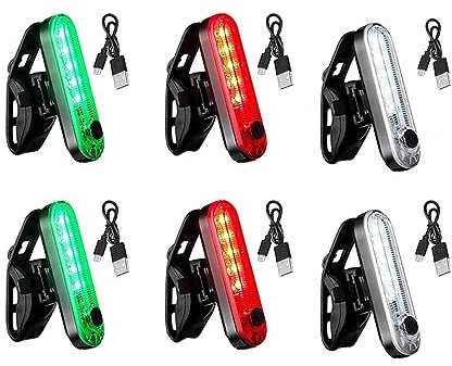Boat Navigation Light,6Pcs USB Ship Warning Light,3 Types Flashing Mode, Built-in Rechargeable Battery, for Pontoon Boat,Yacht, Ship Kayak