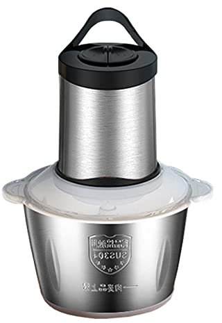 Picadora de carne, picadora de alimentos, hogar y cocina, carne, cebolla con tazón de 2 litros y 4 cuchillas, licuadora de 300 W, verduras, nueces, cubitos de hielo, B (color: B, tamaño: B) ( Color :
