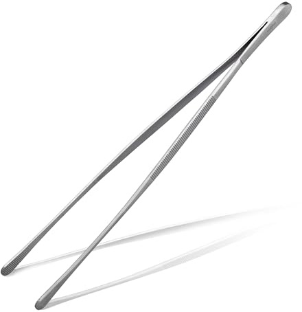Shehadeh - Cooking Tweezers 30 cm Long Tweezers Kitchen, Barbecue Tongs Rounded Tongs Ends with Finely Profiled Gripping Surfaces - Solid Kitchen Tongs Ideal as Barbecue Tweezers & Meat Tweezers
