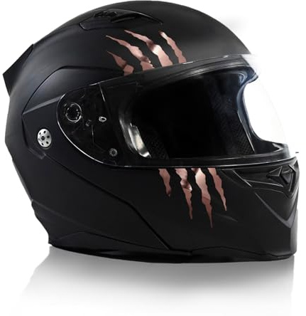 Finest Folia Kratzer Helm Aufkleber 2er Set 7,5x7,5cm Monster Sticker Kralle Deko für Motorrad Helm Auto Motorradhelm Kratzspuren selbstklebend wasserfest K173