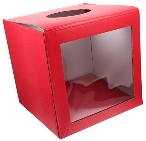Parliky Lotteriebox Quadratisch Rotes Papier Mehrzweck Tombola Losbehälter Party Überraschungsspiel Für Büro Und Veranstaltung
