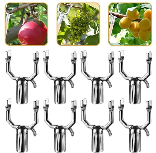 SIGANDG 8 Stück Baumstützen Pflanzen Unterstützung Baumstütze | Metall Astklammern für Obstbäume Baumkrücken-Baumstütze Zum Abstützen Von Obstbaumzweigen Weinbergen Ziergärten Obstgärten