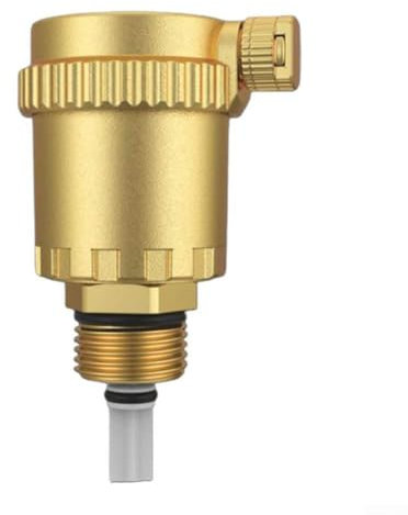 Besttoolifes Automatisches Schnellentlüftungsventil G1/2 DN15 Messing Auspuffventil für Heizkörper 2 Zoll Gewinde Hohe Temperatur Drucktoleranz 110°C 10 Bar