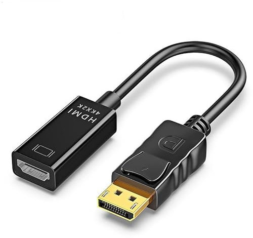 Yingtop Adattatore DisplayPort a HDMI, DP Maschio a HDMI Femmina, Unidirezionale, 4K, Plug and Play, per Monitor, TV, Proiettori e Altri
