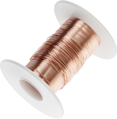 QWORK® Kupferdraht, Außen ⌀0.3mmx100m Garten Kupferdraht, Kupferlackdraht, für Gartenarbeit, Pflanzen- und Gemüseanbau