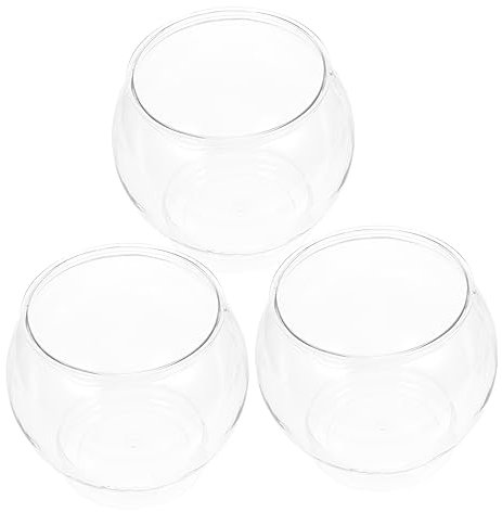 CIYODO Aquarium Tisch Kugelform Für Fische Kleines Haushalts-Aquarium Aus Plastik Schreibtisch- Für Zuhause Und Büro