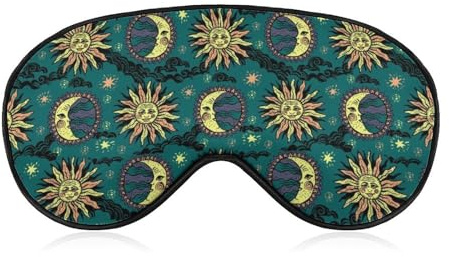 Schlafaugenmaske, Augenschutz, bequeme Schlafmaske für Flugreisen, Yoga, Nickerchen, Vintage-Astrologie, Stern, Sonne, Mond