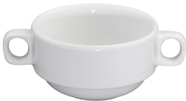 Holst Porzellan TC 025 B1 Lot de 6 tasses à soupe en porcelaine 0,25 l Catering - 2ème choix - Blanc - 9,8 x 14 x 5,2 cm