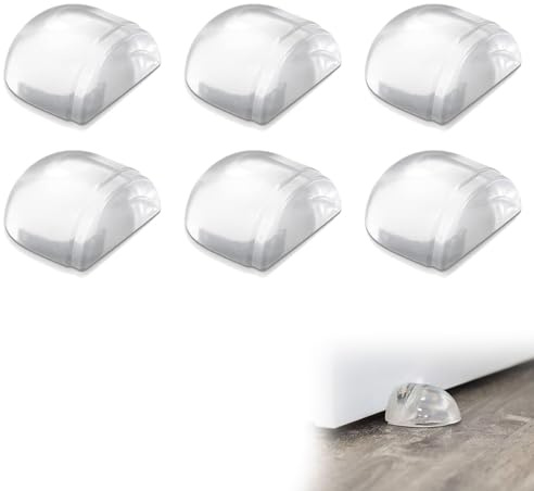 6Stück Türstopper Boden zum Kleben,Transparent Türstopper Boden Selbstklebend,Türstopper Boden Selbstklebend Set,Türstopper Kleben,Türstopper Boden Transparente,Transparent zum Kleben Bodentürstopper.