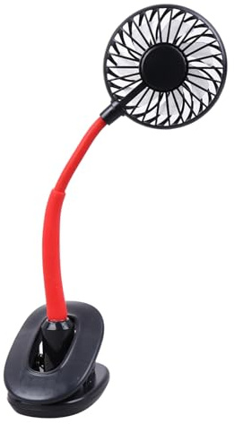 UKCOCO Ventilatore USB con Clip Aromaterapia Lampada LED da Scrivania Silenziosa e Portatile Mini Fan Ricaricabile per e Relax Nero