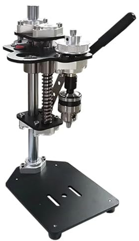 Taladro de Columna, Taladro de banco pequeño for el hogar, minitaladro portátil de escritorio con soporte, CA, precisión, bricolaje, máquina de perforación de velocidad variable(ME18K)