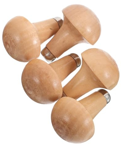FONDOTIN Mango de Madera Ergonómico para Buril Diseño Multipropósito y Agarre Cómodo, 5 Piezas para Tallar Madera y Tareas de Grabado