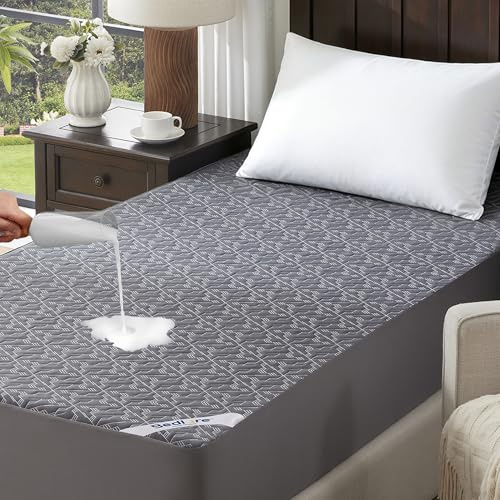 BEDLORE Protège Matelas 90x190 cm Imperméable Certifié Oeko TEX | 40% de Viscose de Bambou Alèse en Microfibre Respirante et Silencieuse, Bonnet 30 cm, Lavable en Machine, Élastique à 360°
