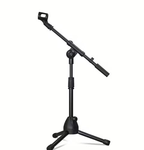 SUNNYNEST 70 cm 35 cm Adjustable Microphone Stand 48– with Telescopic Boom | Foldable Tripod Mic Stand with Dual Mic Clips, Portable and Stable Metal Boom Stand for Studio, Stage, Singing & Recording