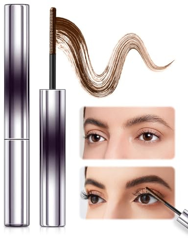 3D Metal Mascara, 2026 Neu Curling Eyelash Iron Wasserfest Und Wischfest,Wimperntusche Volumen mit Metallbürste Langanhaltend Verlängern und Schwingen für Natürlich Schöne Wimpern (Dunkelbraun 1Pcs)