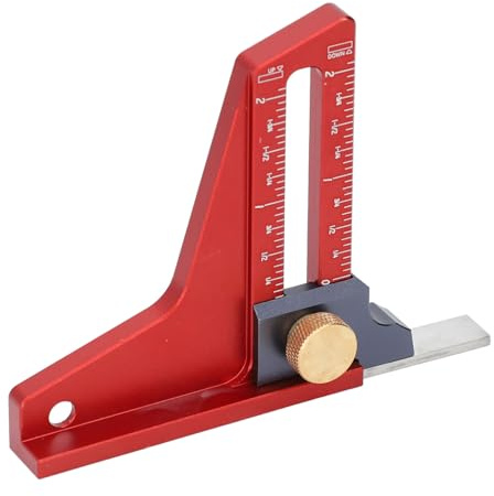 Sxhlseller Jauge de Hauteur de Scie à Table, Règle Polyvalente à Double échelle pour le Travail du Bois, Jauge de Réglage de la Lame de Scie à Ruban pour une Mesure de Précision, Applicable aux