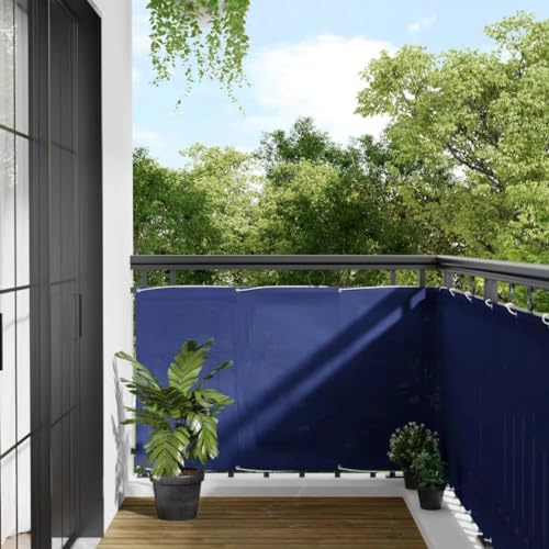 Mokuyary Protección visual para balcón, 90 x 1000 cm, 100 % poliéster Oxford, revestimiento para balcón, cubierta opaca contra el viento para jardín, terraza, exterior