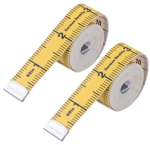 Mètre ruban souple de 150 cm, mesure de poche pour couture et mesure du corps, lot de 2 mesures souples pour les mesures corporelles