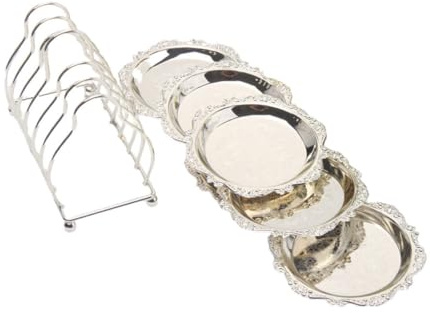 LOLIPPYY Bandeja Decorativa de Metal Rejilla para Servir Frutas y Cupcakes en Eventos