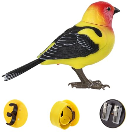 Interactive Pet Bird Toy - Realistiskt Kvittrande Elektrisk Fågel Med Musik | Rolig Skrivbordskompis För Män Kvinnor Dotter Son Man Familjekontor Heminredning