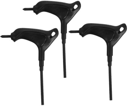 FOMIYES 5 Pezzi Chiave a T per Pattini a Rotelle 4mm in PVC Nero, Strumento per Smontaggio e Montaggio Ruote Inline, per Uso Domestico e Professionale