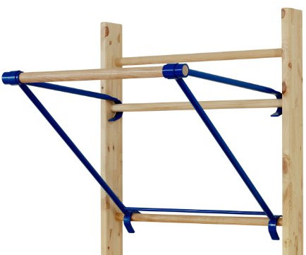 Klimmzugbügel für Sprossenwände. 120 kg belastbar. (Breite 90 cm)