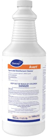 Diversey 100842725 Avert Sporicidal Disinfectant Cleaner, Hospital Grade Kills C. Difficile Spores, Ready-to-Use Liquid Spray, 32-Ounce
