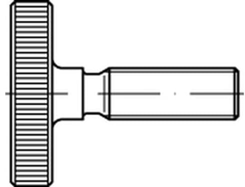 DIN 653 Rändelschraube niedrige Form M6x30 Stahl blank 25 Stk