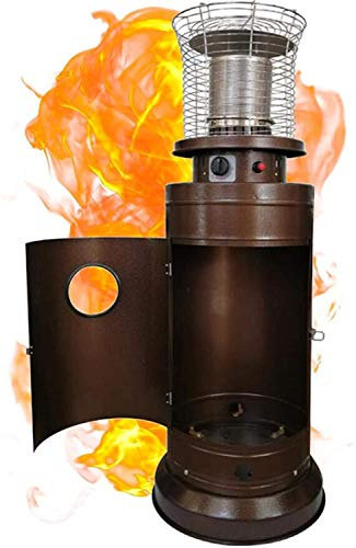 Terassenheizstrahler Garten Infrarotstrahler Außen Heizpilz 5-11kW Edelstahl Beweglicher Im Freien Wärmelampe Verstellbare Außenheizungen for Home Winter GCSQF1010 (Color : Liquefied Gas)