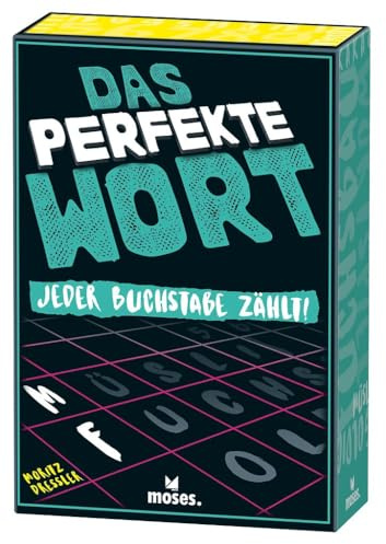 moses. Das perfekte Wort, Gesellschaftsspiel für Einsteiger- und Profis geeignet, Ab 12 Jahre, 1-6 Spieler, Enthält Spielschachtel, Karten, Block, Sanduhr, Spielanleitung, Yellow