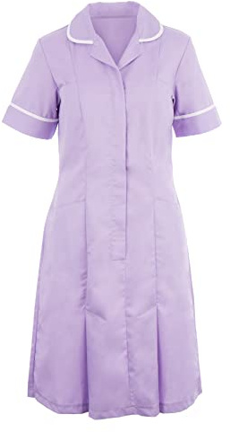 Alexandra | Women's | Classic Collar Dress | Nurse and Private Healthcare Uniform | Lilac | Size 14 (96cm Chest) | HP297LI-96R