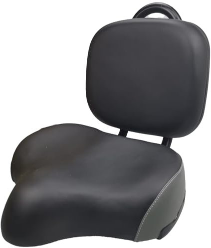 ZUKKA Rückenlehne Sattel Fahrradsattel mit Rückenlehne,Fahrradsitz Universal verlängerter Fahrradrückensattel Ersatz weiche Rückenlehne PU-Kissen für Mountainbike Dreirad Pendler Fahrrad