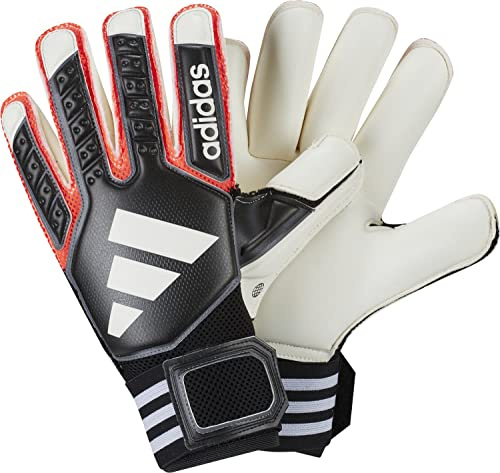 adidas Unisex Goalkeeper Gloves (W/O Fingersave) Tiro Pro Goalkeeper Gloves, Black/White/Iron Met., HN5611, 8-