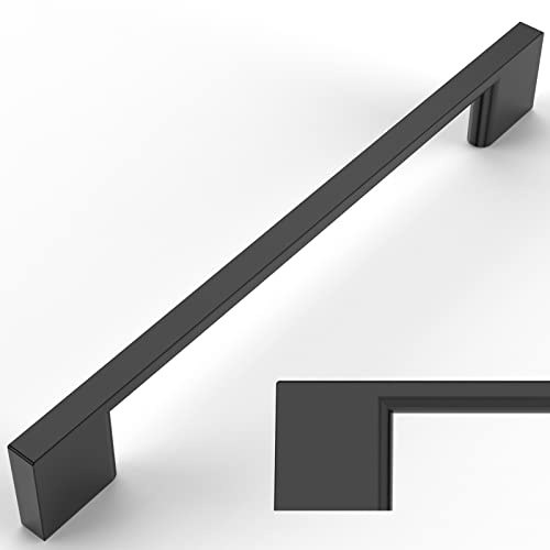 Amerdeco 6 Stück Möbelgriffe Schwarz, 160mm Lochabstand, Zinc alloy Schubladengriffe & Schrankgriffe für Küchenschränke & Kleiderschränke UK0022