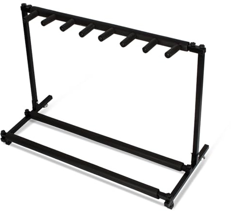 LALAHO 3/5/7/9 Multiple Guitars Stand Foldable Guitar Stand Musical Instruments Display Rack for Studio or Home (7 Holder)