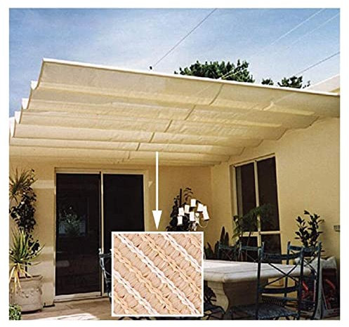 STRMAX Filet D'ombrage Toile D'ombrage,Voile D'ombrage, Voiles D'ombrage Rétractables, Mise À Niveau 2023 Store Enrouleur Coulissant Avec Kit De Montage For Pergola Couverture Auvent Anti-UV, Personna