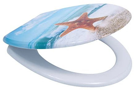 VEROSAN Duroplast WC-Sitz Beach Life, mit Absenkautomatik für geräuschloses Schließen, angenehmer Sitzkomfort, max. belastbar bis 150 kg