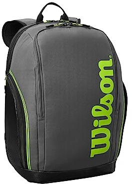 Wilson Padel-Rucksack Tour Blade, Für bis zu 2 Schläger, Dunkelgrau/Grün