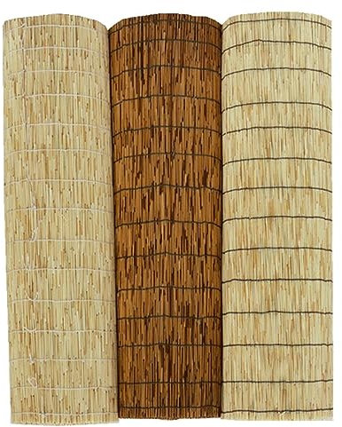 Rideau en Bambou Protection Contre le Vent et le Soleil, Canisse en Roseau Brise Vue, Clôture de Roseau Jardin, Paillasse pour Pergola Natte Bambou pour Vouverture de Toiture, Terrasse Natte de Roseau