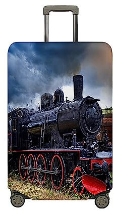 Surwin 3D-Zugdruck Reise Kofferschutzhülle Waschbare Reisetasche Kofferbezug Elastisch Kofferhülle Gepäck Cover Reisekoffer Hülle Schutz Bezug Schutzhülle (Muster 1,XL (30-32 Zoll))