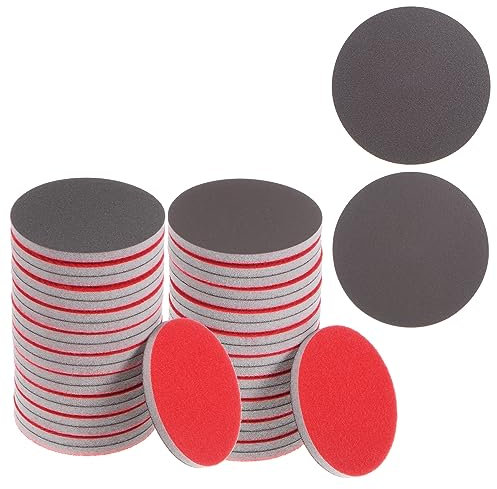 QUARKZMAN 40 Stück Schleifschwämme 75mm Schleifen Schwamm Set 1500 Grit 3000 Grit Haken und Schleifenscheibe Nass/Trocken Polieren für Auto Holz Trockenbau Metall