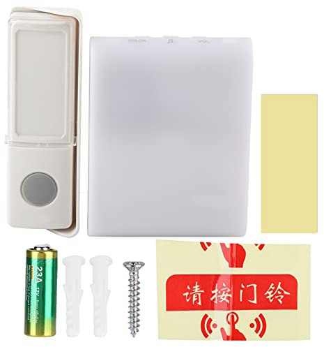 Kit Campanello Senza Fili, Campanello Flash Rumoroso con 7 Colori di Luce Intensa, Chiamante Flash per Anziani Non Udenti, Toni di Colore della Porta Senza Fili, per Non Udenti