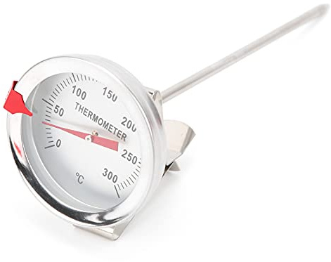 Friteringstermometer med Avläsning, Mäta Oljepanna Varm Mat, 50℃ Till 300℃ Termometer med 5 Cm Urtavla för Frityrgrill Kalkongodiskaffe etc. (-1010210097211)