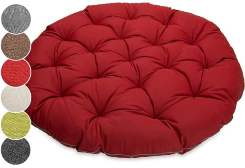 Grau,150*110CM,HOUSN Polster für Papasansessel, rund Durchmesser 120 cm Dicke 15cm | UV - beständig wasserdicht Outdoor/Indoor | Bodenkissen Kissen für Gartenmöbel | Sitzauflage Auflage für Papasan
