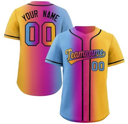 Generisch Personalisiert Atmungsaktiv Baseballtrikot Sporthemden Individuelles Baseball Jersey Schnelltrocknend T-Shirt Herren Damen Kinder Baseball Trikot Kurzarm Sportuniform Black Friday Angebote