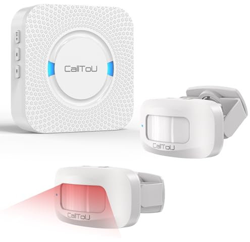 CallToU Wireless motion sensor alarm Home Security motion sensor System 300FT Range Weatherproof Door sensor door alarm presence sensor for Home Shop & Elderly Safety