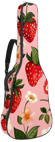 Gitarrentasche für Akustikgitarre mit Knochen, nahtlos, dick gepolstert, wasserdicht, für 101,6 cm, 104,7 cm, 106,7 cm, Mehrfarbig 04, 42.9x16.9x4.7 in, Lässiger Tagesrucksack