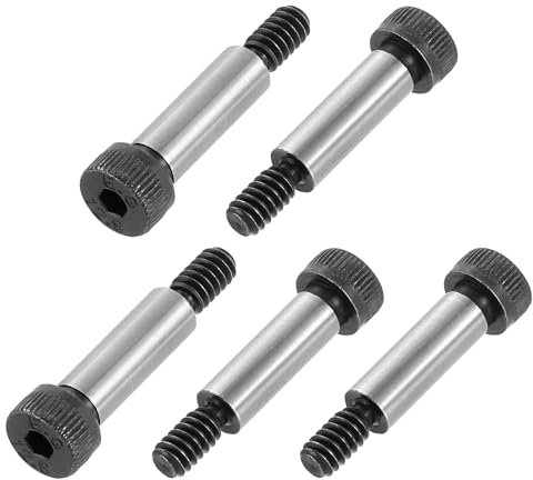 QUARKZMAN Tornillos De Cabeza Hexagonal Con Hombro De Acero Aleado, Longitud Del Hombro 3/4, Diámetro Del Hombro 1/4, Roscado #10-24, 10pcs