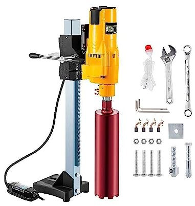 205mm Diamond Core Drill Rig 3980W Wet Dry Handheld Concrete Drilling Machine Kit W/Bits and Spanner for Installing Pipes
