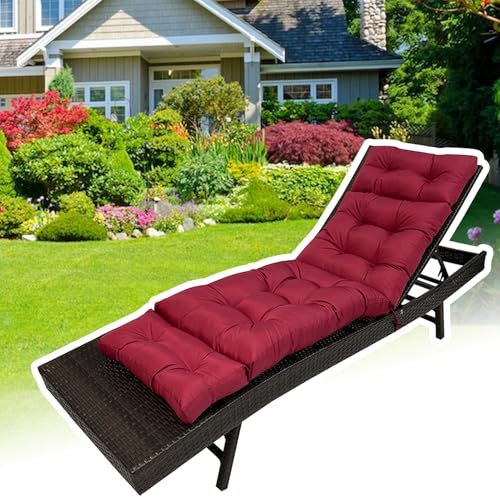 Modernes Outdoor-Plüschkissen für Loungesessel, wasserabweisend und lichtbeständig, Ersatzkissen mit getuftetem Design, perfekt für Terrassenliegen (Blumen)